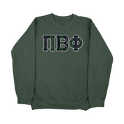 Dad's Plaid Embroidered Letter Sorority Sweatshirt