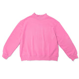 pink mock neck flat lay