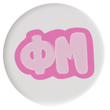 Phi Mu Bubbly Sorority Button