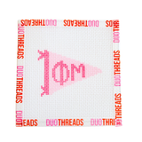 Phi Mu Sorority Pennant Needlepoint Canvas
