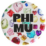 Phi Mu Bejeweled Sorority Button
