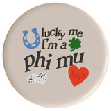 Phi Mu Lucky Sorority Button