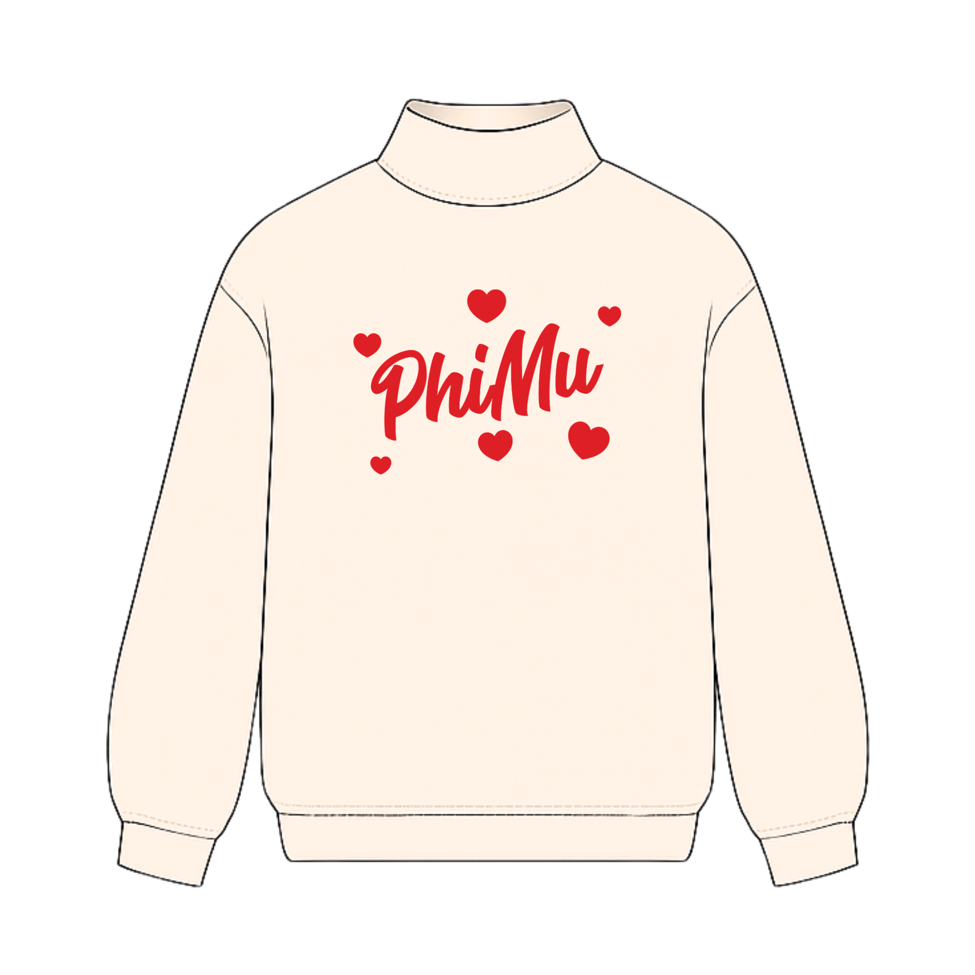 Phi Mu Sweetie Sorority Mock Neck and Shorts
