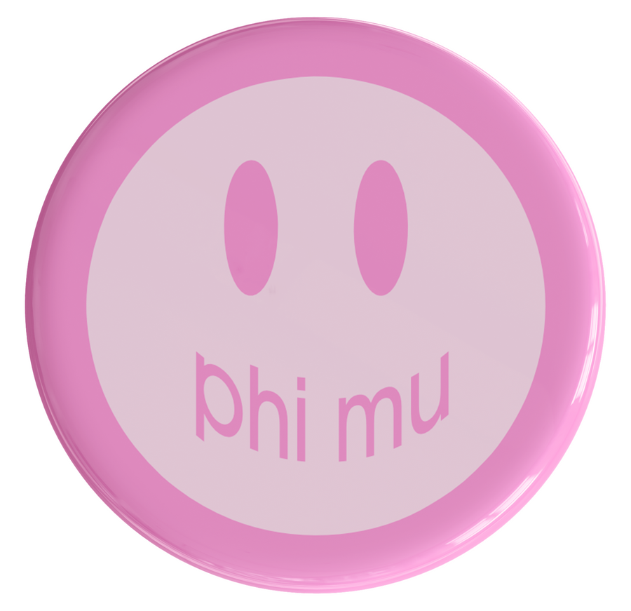 Phi Mu Smile Sorority Button