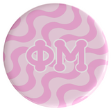 Phi Mu Groovy Sorority Button