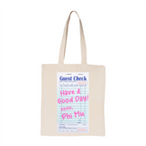 Phi Mu Guest Check Sorority Tote