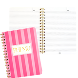 Stripe Sorority Notebook