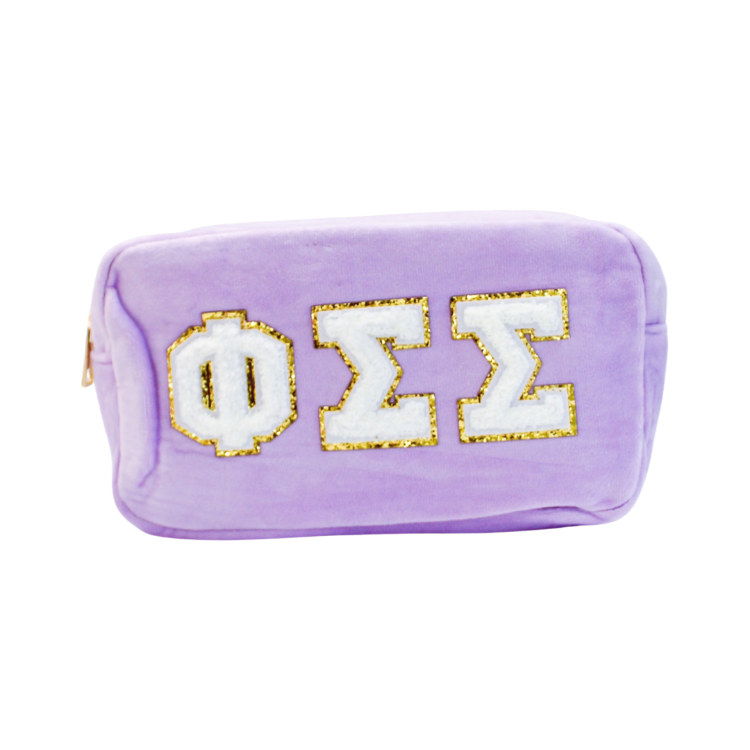 Chenille Sorority Cosmetic Bag