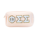Phi Sigma Sigma Chenille Sorority Cosmetic Bag
