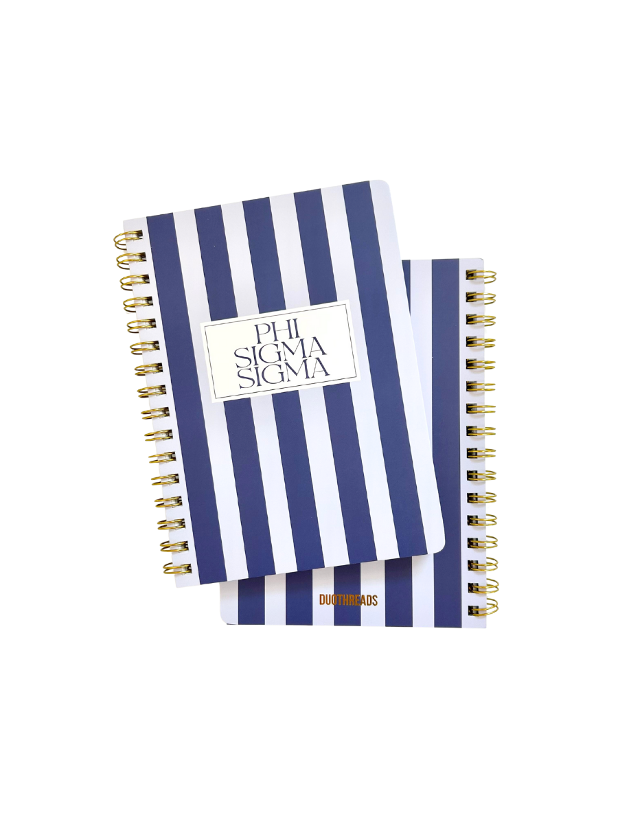 Phi Sigma Sigma Stripe Sorority Notebook