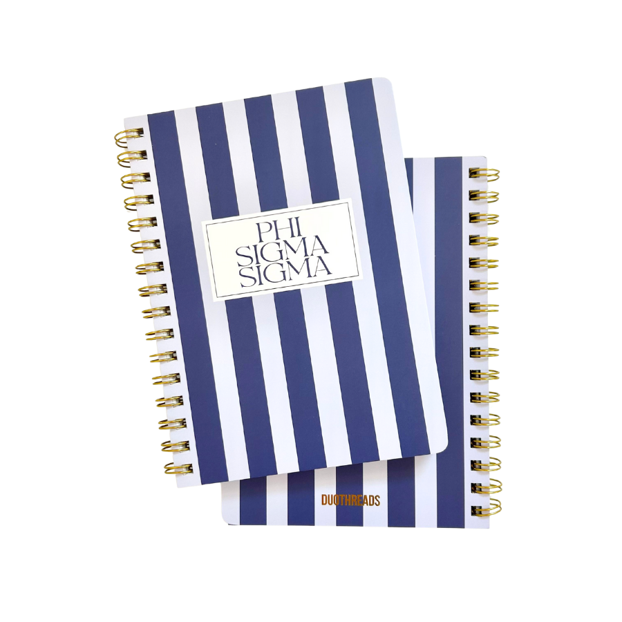 Phi Sigma Sigma Stripe Sorority Notebook