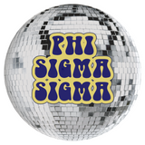 Phi Sigma Sigma Disco Sorority Button