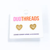 Phi Sigma Sigma Heart Earrings