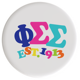 Phi Sigma Sigma Happy Days Sorority Button