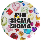 Phi Sigma Sigma Bejeweled Sorority Button