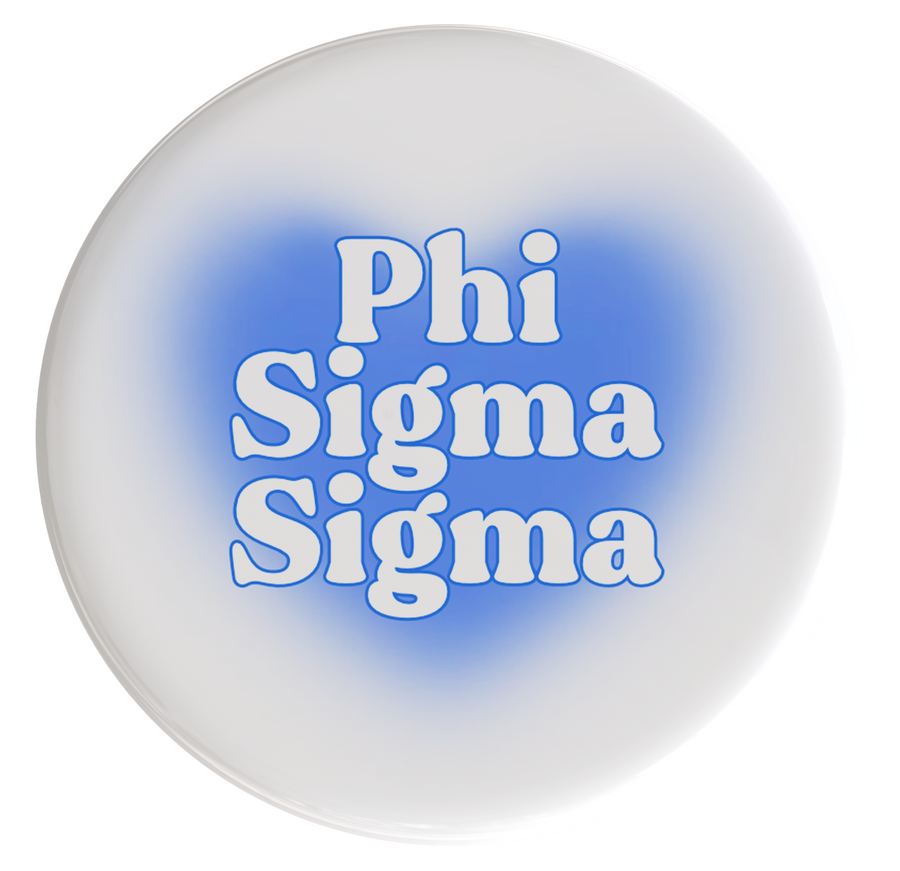 Phi Sigma Sigma Big Heart Sorority Button