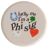 Phi Sigma Sigma Lucky Sorority Button