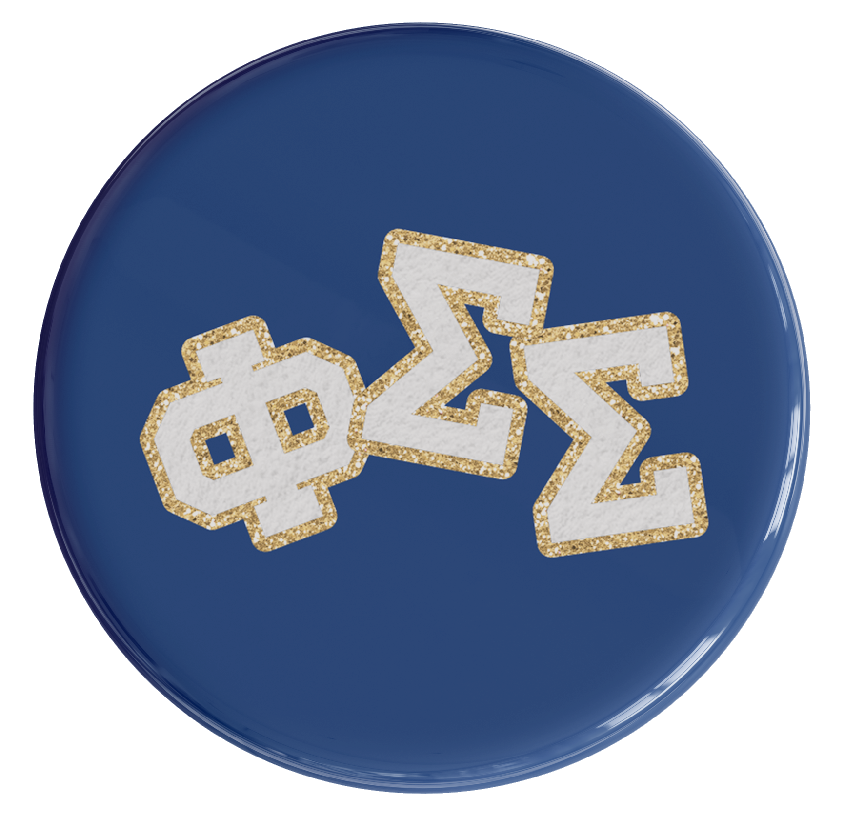 Phi Sigma Sigma Varsity Letter Sorority Button