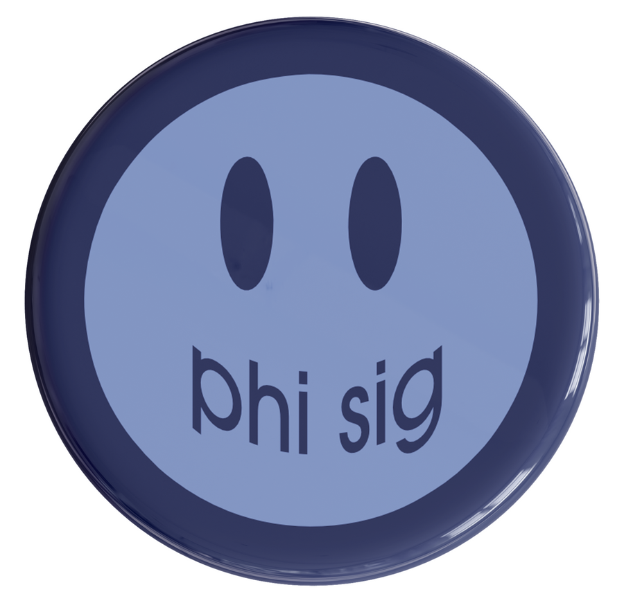 Phi Sigma Sigma Smile Sorority Button