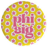 Phi Sigma Sigma Star Light Sorority Button