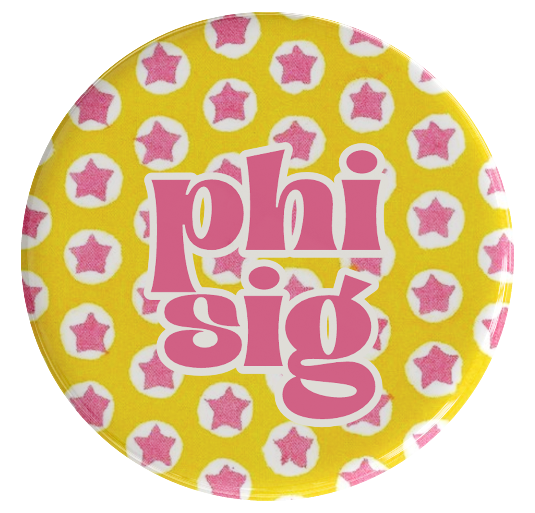Phi Sigma Sigma Star Light Sorority Button