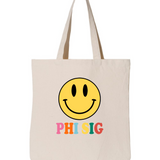 Phi Sigma Sigma All Smiles Sorority Tote