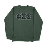 Phi Sigma Sigma Dad's Plaid Embroidered Letter Sweatshirt