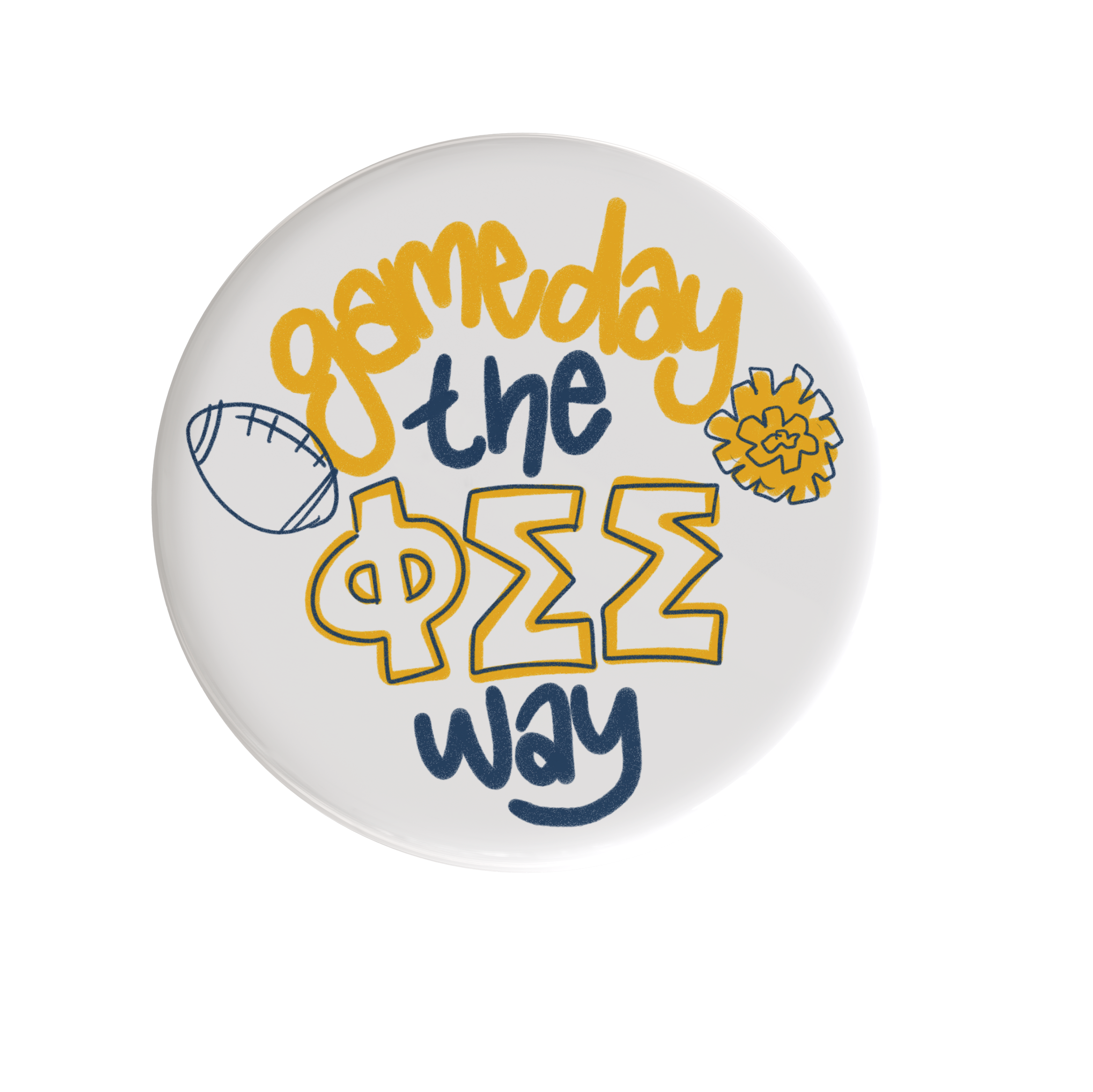 Phi Sigma Sigma Gameday Way Button