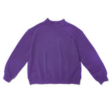 purple mock neck flat lay
