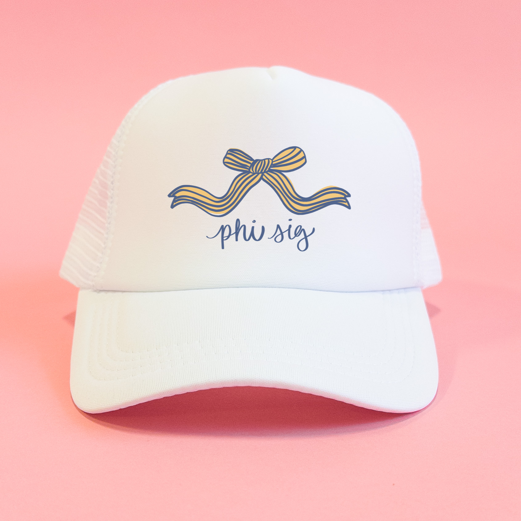 Phi Sigma Sigma Coquette Sorority Trucker Hat