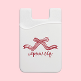 Alpha Sigma Alpha Coquette Bow Phone Wallet