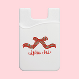 Alpha Chi Omega Coquette Bow Phone Wallet