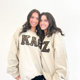 Sahara Embroidered Letter Sorority Sweatshirt