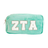 Zeta Tau Alpha Chenille Sorority Cosmetic Bag