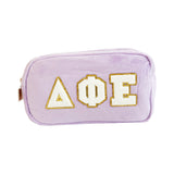 Delta Phi Epsilon Chenille Sorority Cosmetic Bag