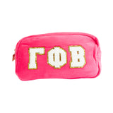 Gamma Phi Beta Chenille Sorority Cosmetic Bag