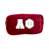 Alpha Phi Chenille Sorority Cosmetic Bag