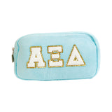 Alpha Xi Delta Chenille Sorority Cosmetic Bag