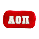 Alpha Omicron Pi Chenille Sorority Cosmetic Bag