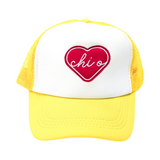 Chi Omega Whole Lotta Love Heart Trucker Hat