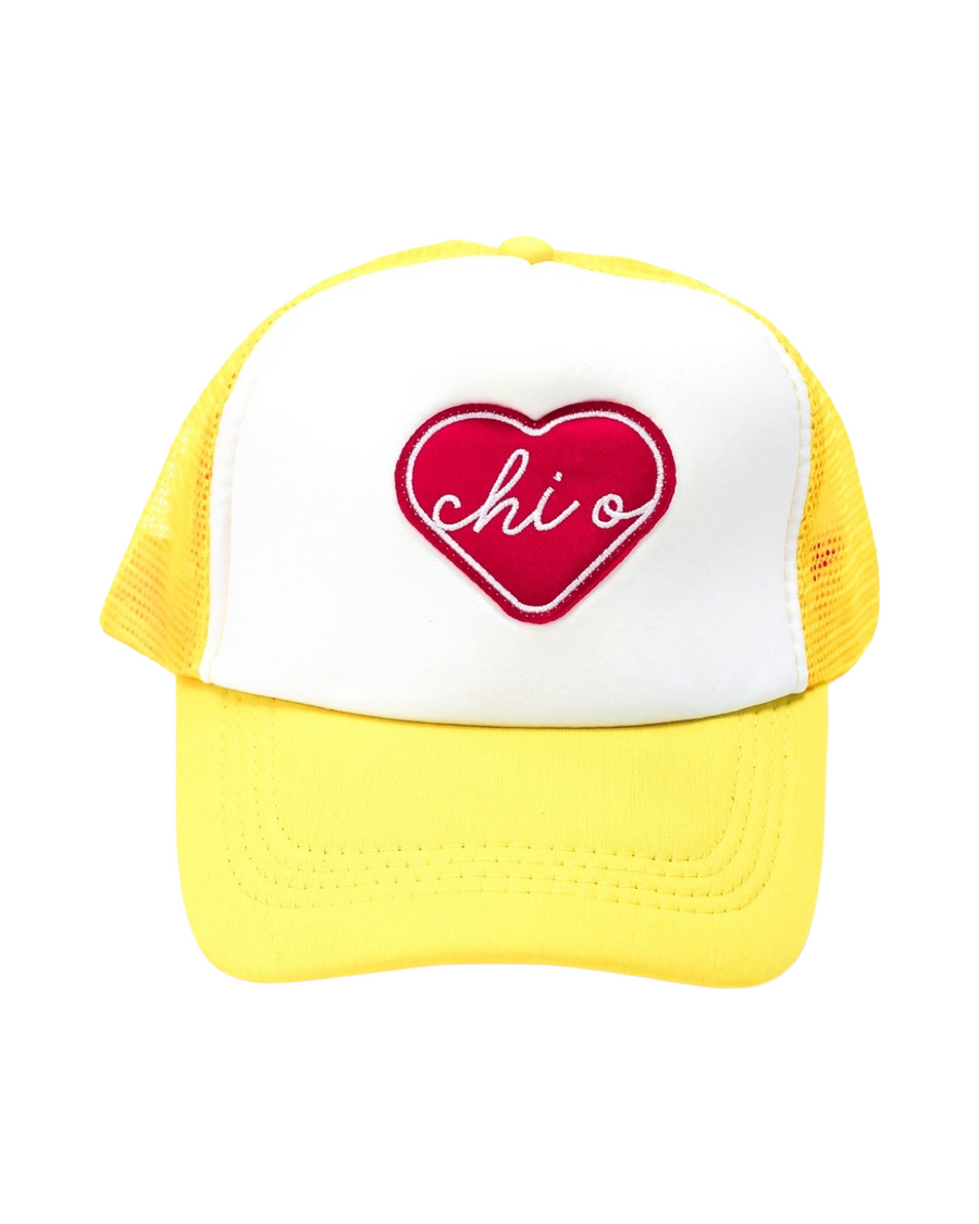 Chi Omega Whole Lotta Love Heart Trucker Hat