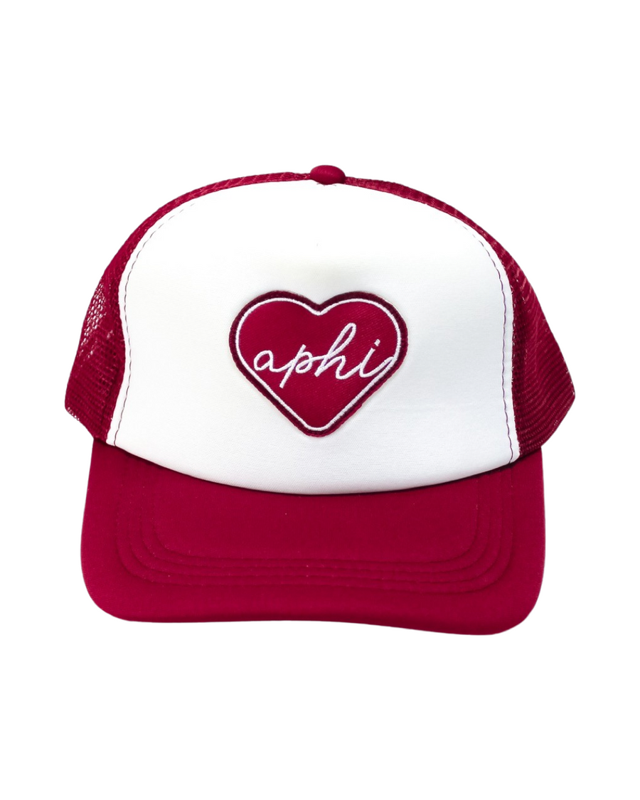 Alpha Phi Whole Lotta Love Heart Trucker Hat