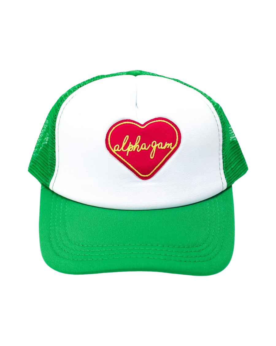 Alpha Gamma Delta Whole Lotta Love Heart Trucker Hat