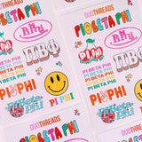 Rainbow Sorority Sticker Sheet