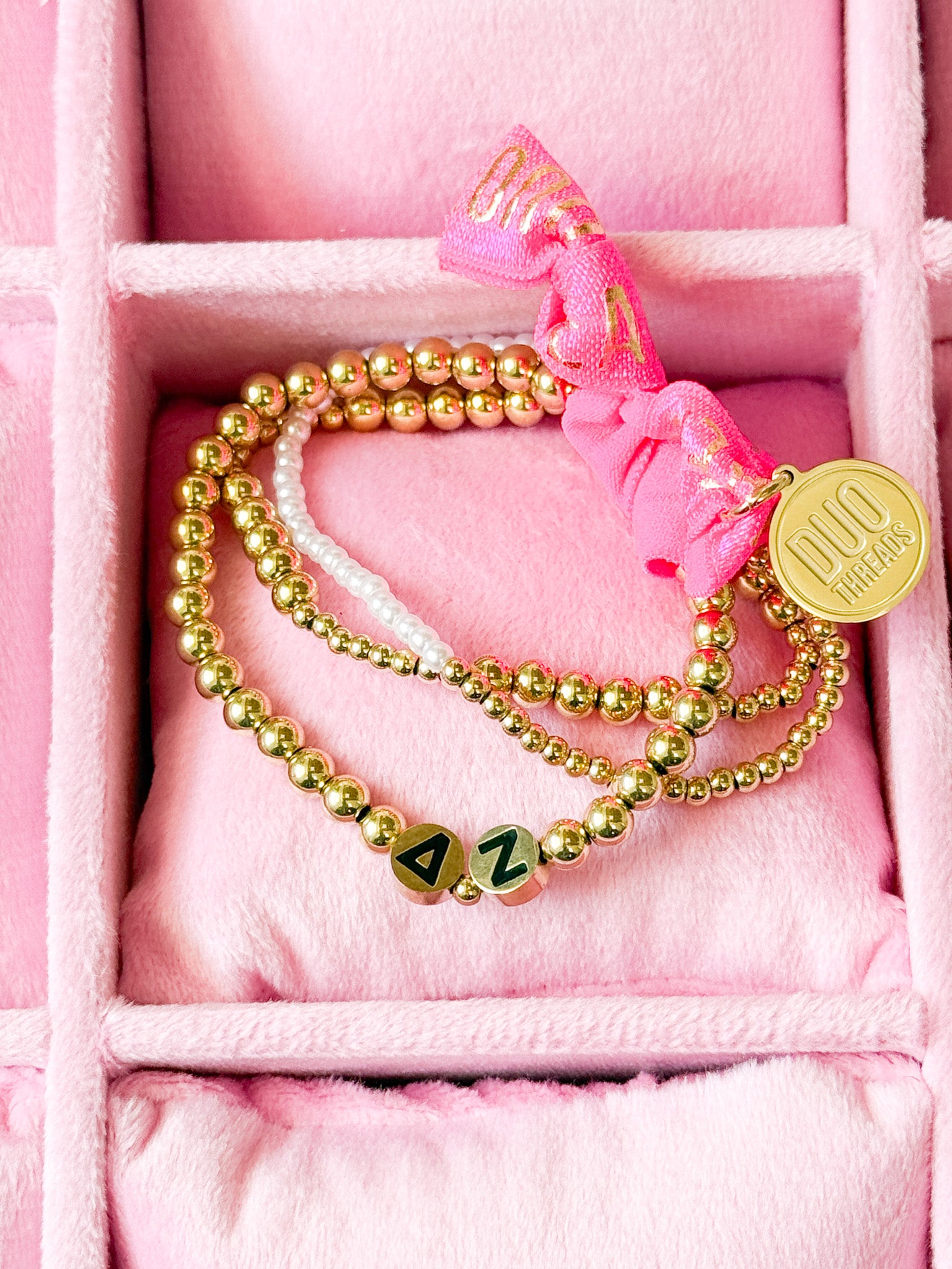 Delta Zeta Everyday Gold Bracelet Sorority Stack