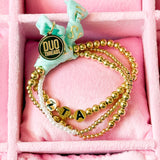 Zeta Tau Alpha Everyday Gold Bracelet Sorority Stack