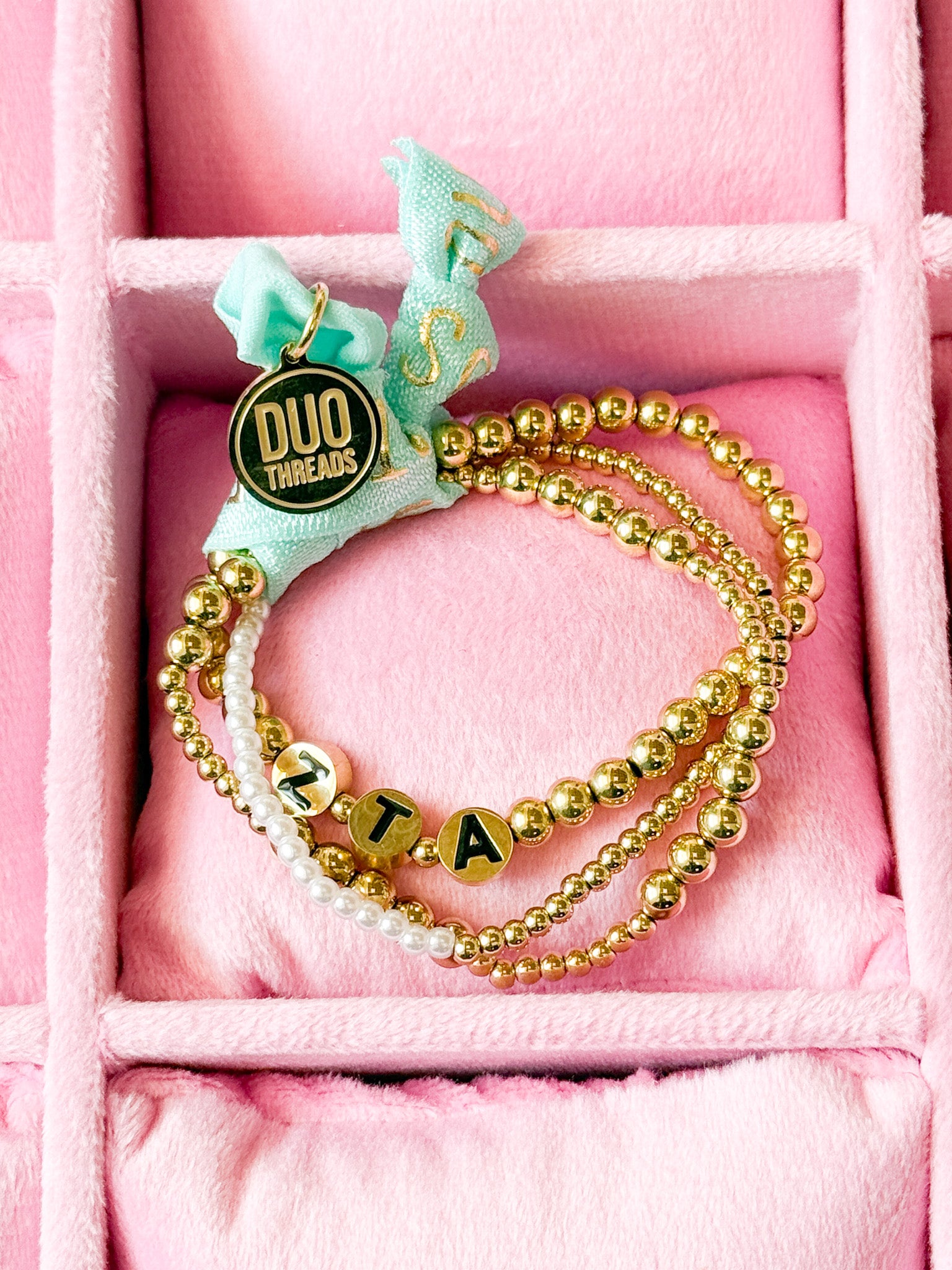Zeta Tau Alpha Everyday Gold Bracelet Sorority Stack