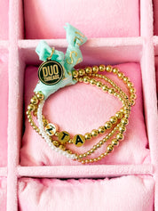 Zeta Tau Alpha Everyday Gold Bracelet Sorority Stack
