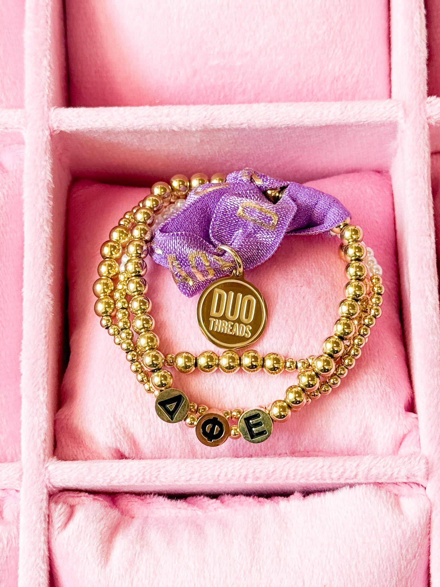 Delta Phi Epsilon Everyday Gold Bracelet Sorority Stack