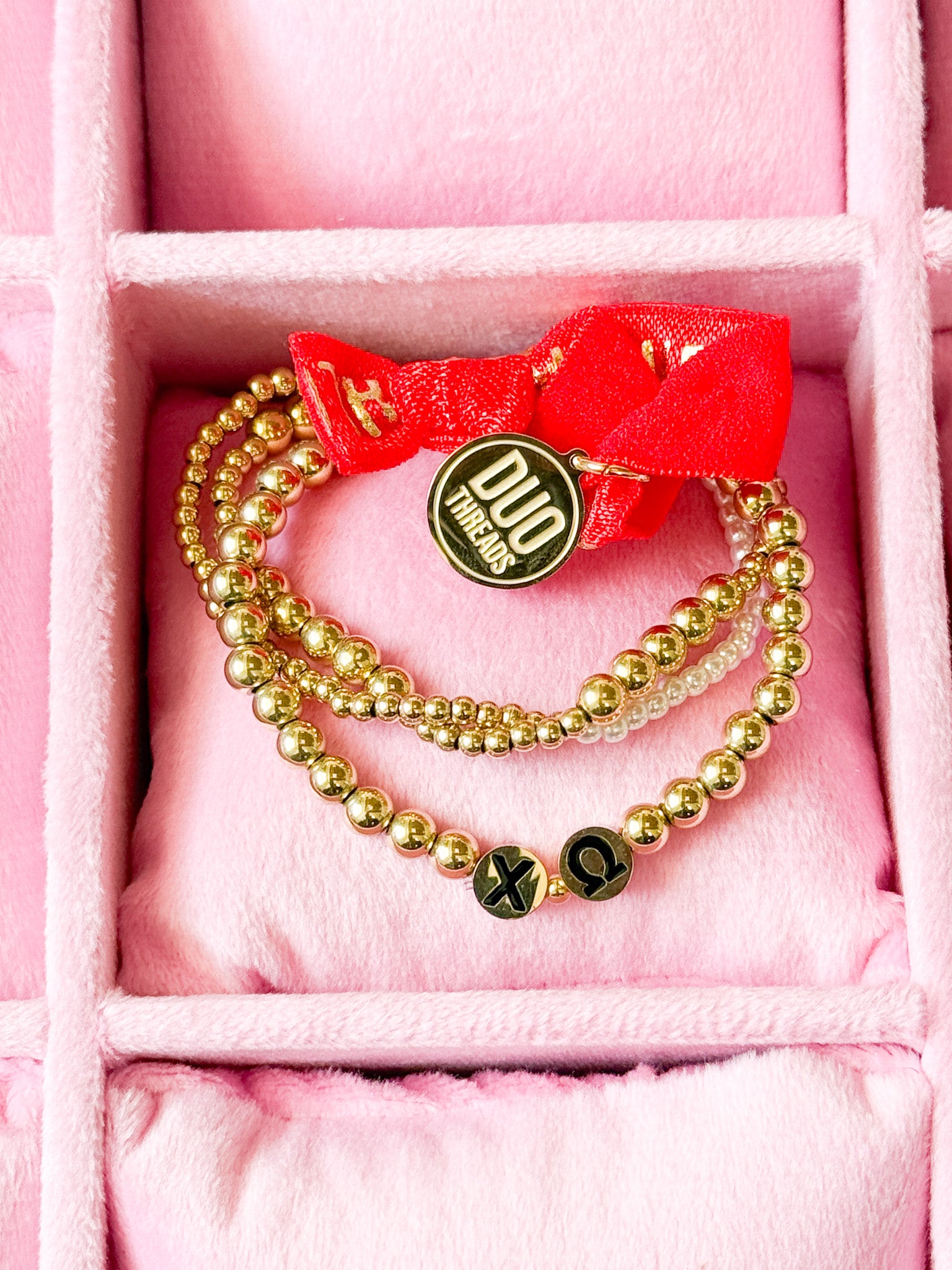 Chi Omega Everyday Gold Bracelet Sorority Stack